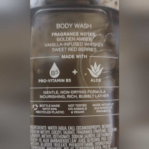 Bath & Body Works  Body Wash.  Sweet Whiskey scent - Picture 3 of 3
